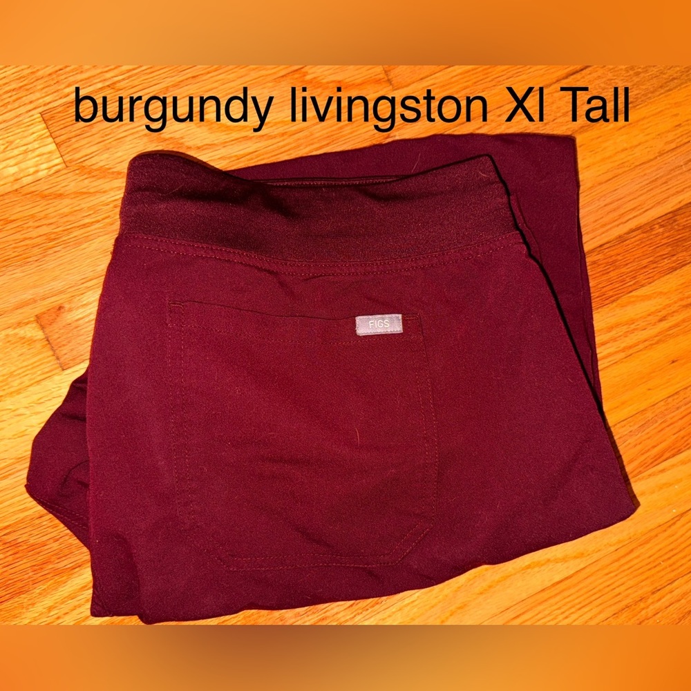 Figs Burgundy Livingston XL Tall Pants